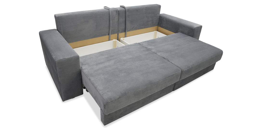 Прямой диван Рица Стальной велюр 