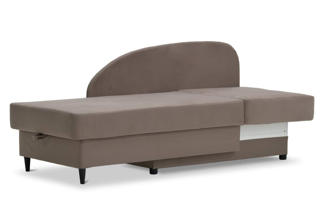 Угловая кушетка правая Иби мокка велюр