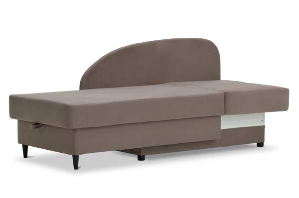 Угловая кушетка правая Иби мокка велюр