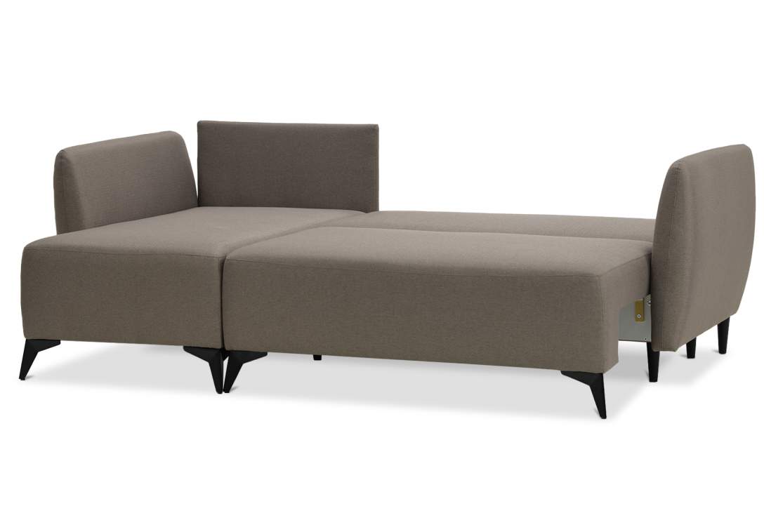 Угловой диван Тиволи коричневая рогожка