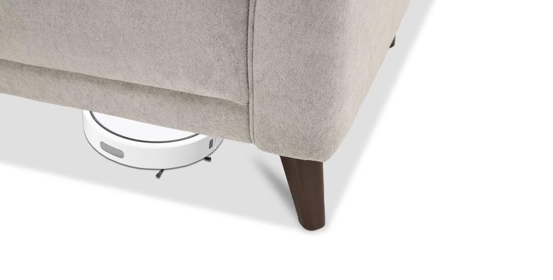 Прямой диван Авилла светло-серый велюр