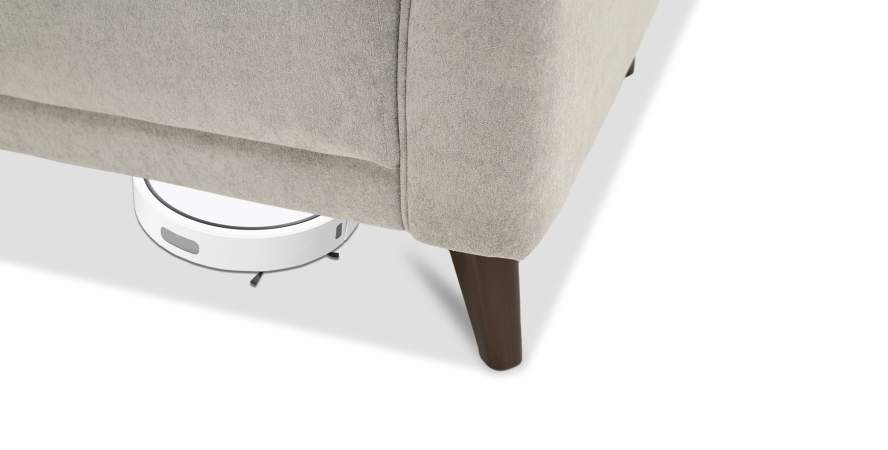 Прямой диван Авилла светло-серый велюр