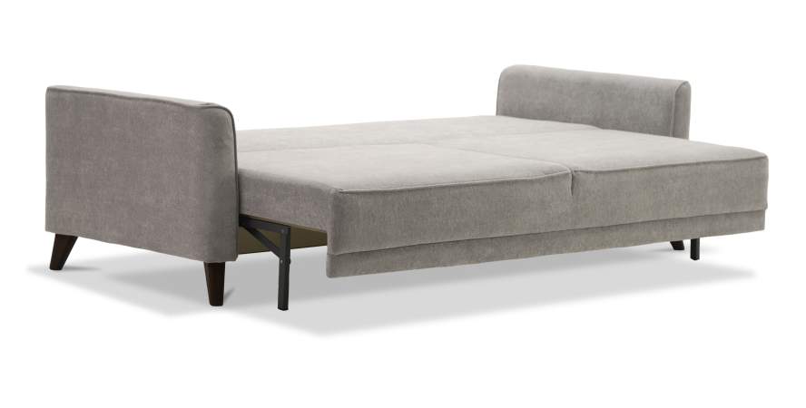 Прямой диван Авилла светло-серый велюр