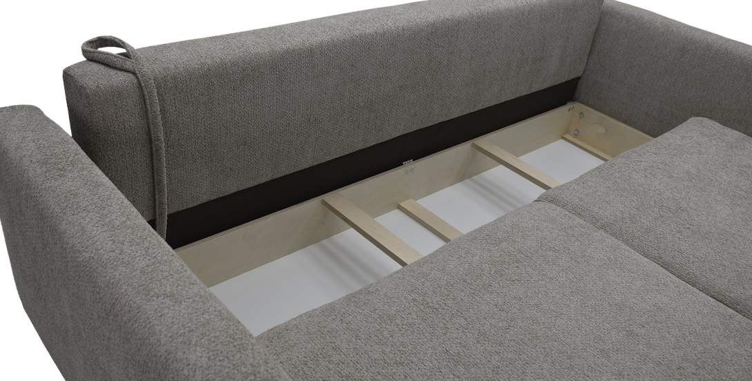 Прямой диван Энгри Бежево-серый шенилл