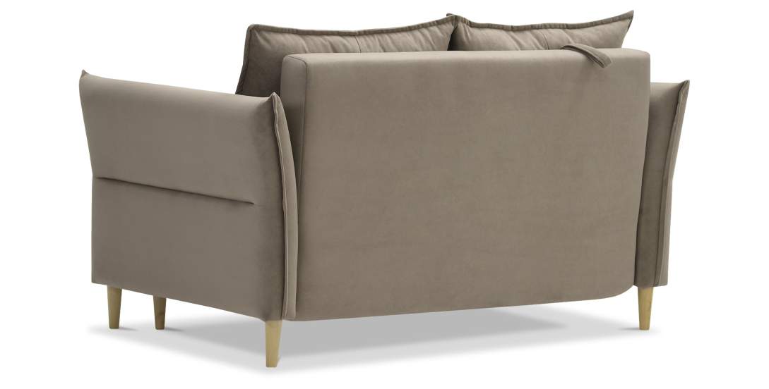 Прямой мини диван Лома 140 Светло-коричневый велюр 