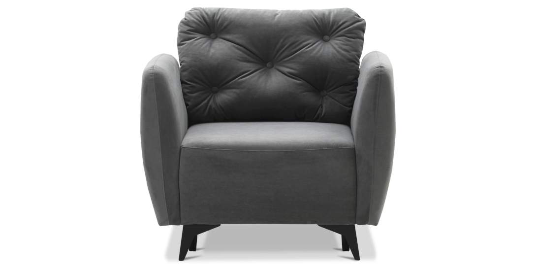 Раскладное кресло Тиволи серый велюр 