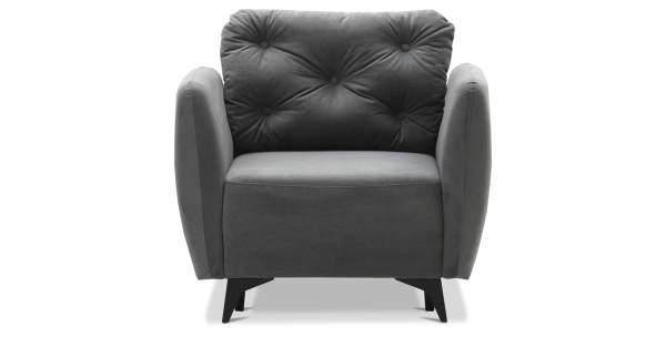 Раскладное кресло Тиволи серый велюр 