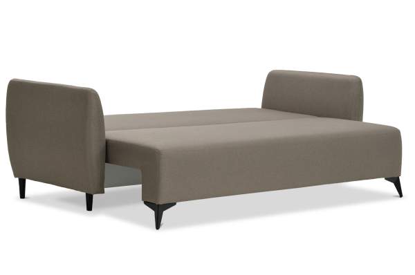 Прямой диван Тиволи коричневая рогожка