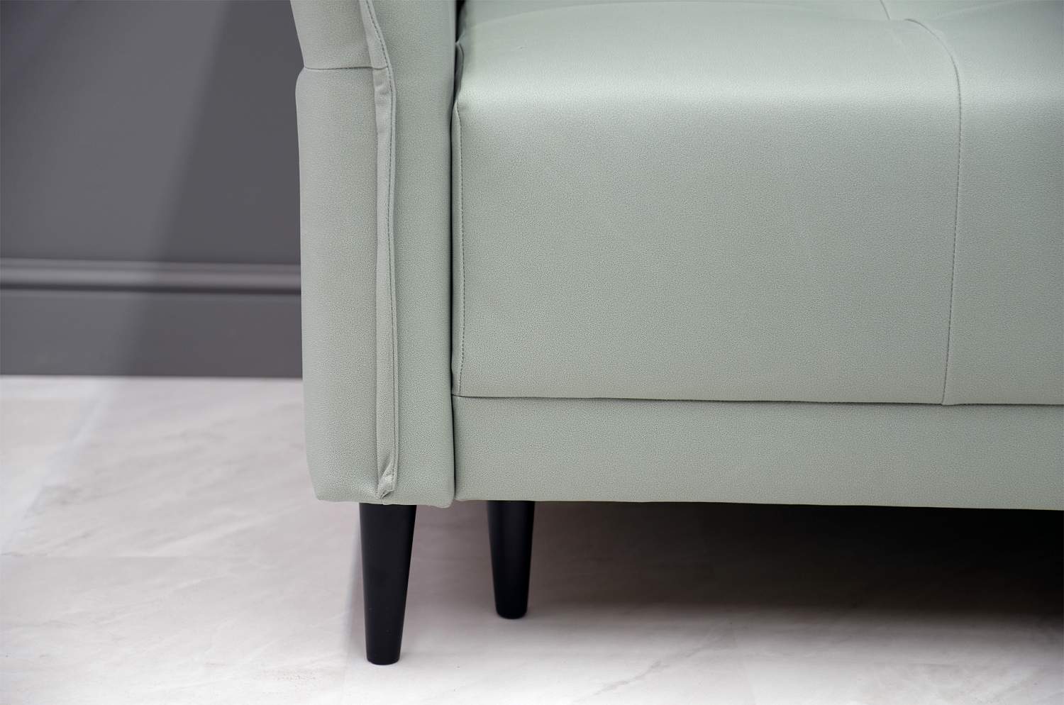 Прямой мини диван Лома 120 мятная искусственная кожа