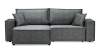 Угловой диван Фабио темно-серый велюр
