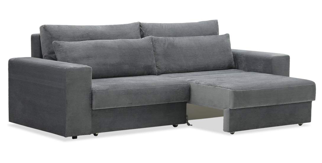 Прямой диван Рица Стальной велюр 