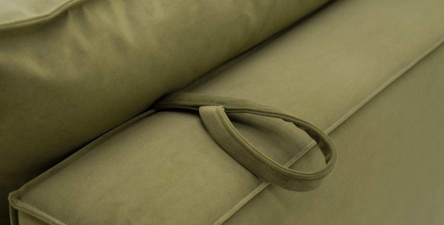 Прямой диван Рейф травяной велюр