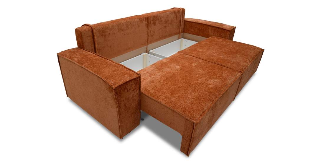 Прямой диван Фабио Терракотовый шенилл