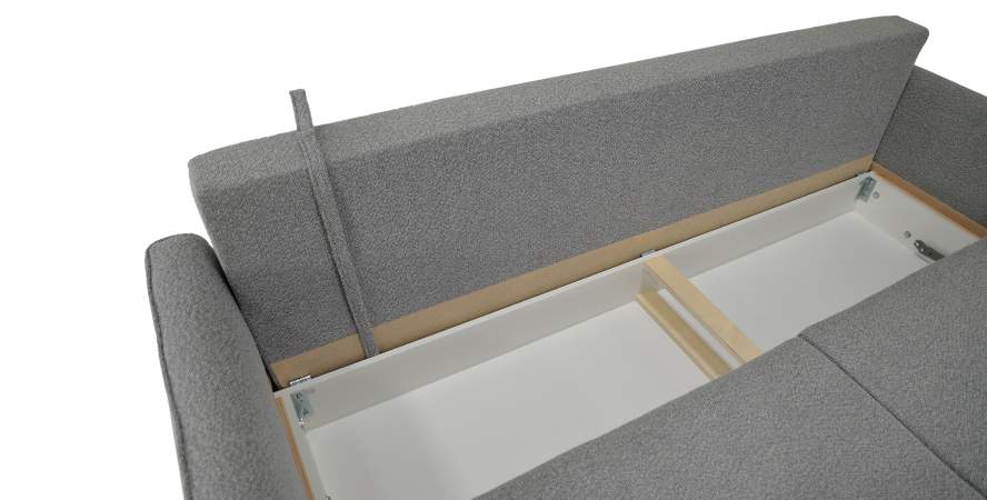 Прямой диван Авилла дымчатый букле