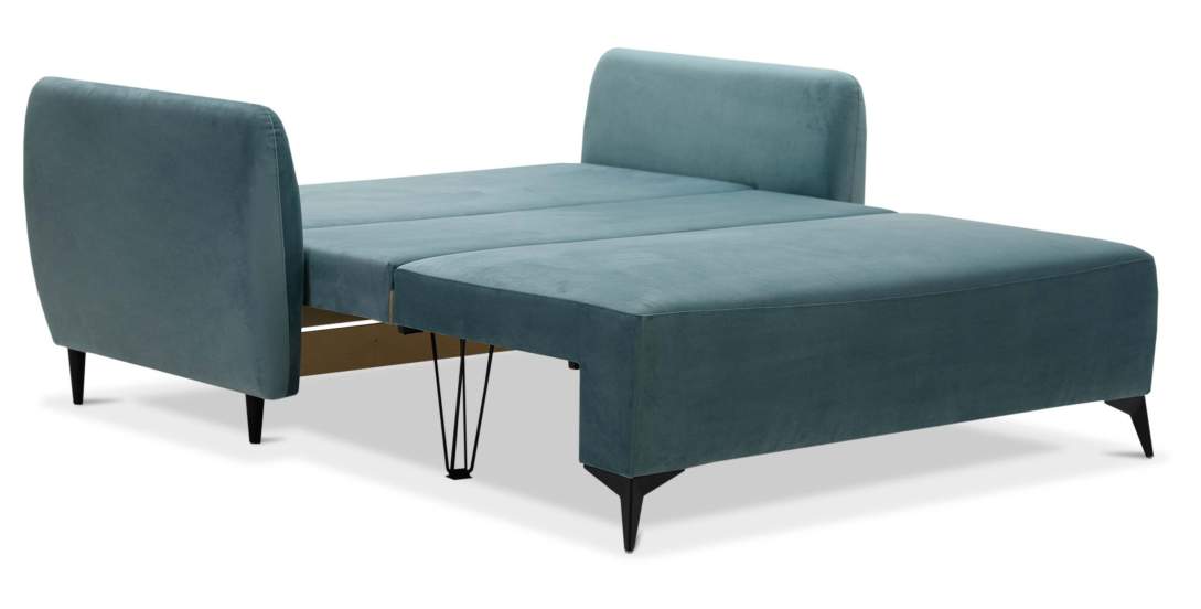 Прямой мини диван Тиволи 120 Бирюзовый велюр