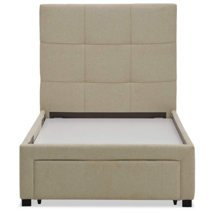 Односпальная кровать Борба 90 кремовый шенилл