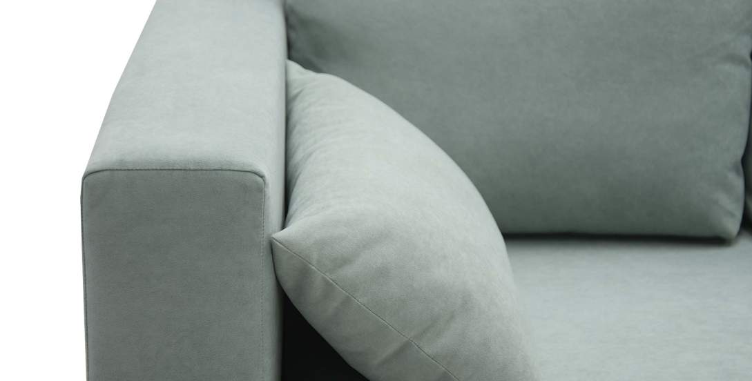 Угловой диван Каперс Пыльно-бирюзовый велюр