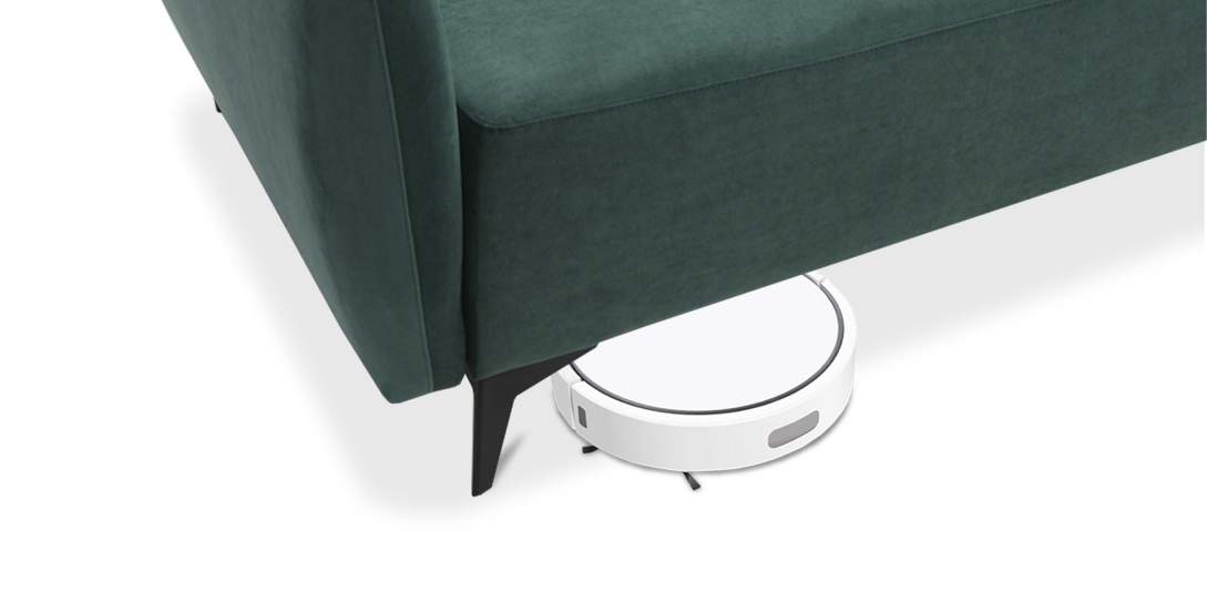 Прямой диван-кушетка Тиволи 120 Изумрудный велюр 