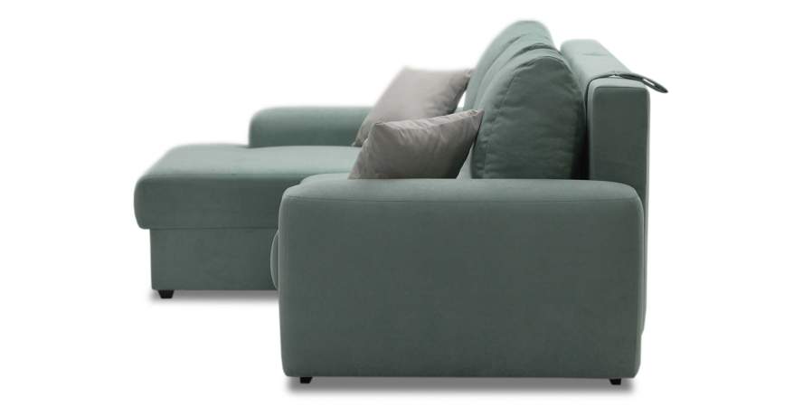 Угловой диван левый Коста Бирюзовый велюр Уцененный