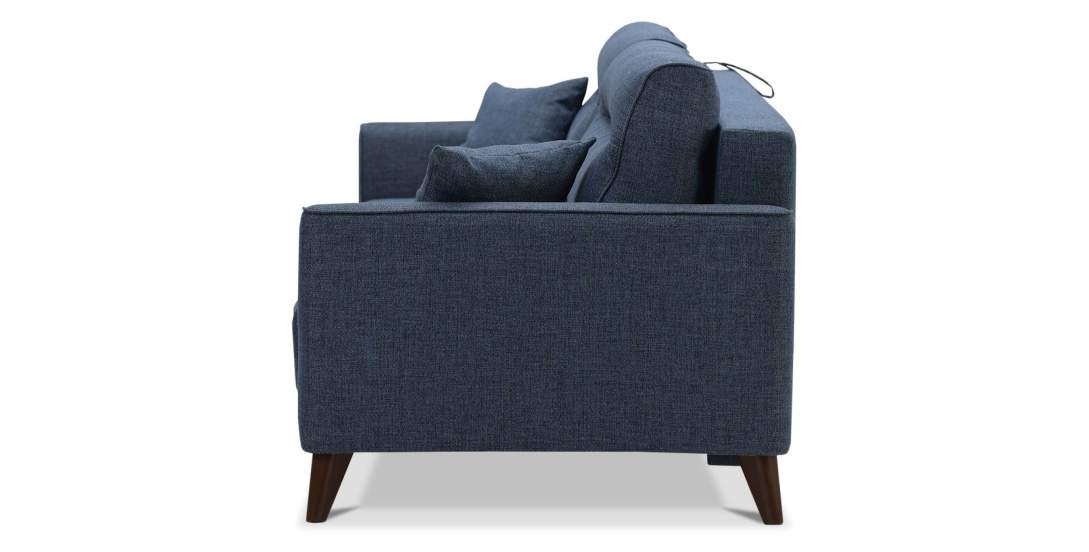 Прямой диван Авилла Синяя рогожка