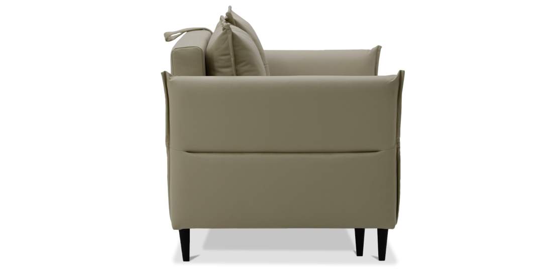 Прямой мини диван Лома 120 бежевая искусственная кожа