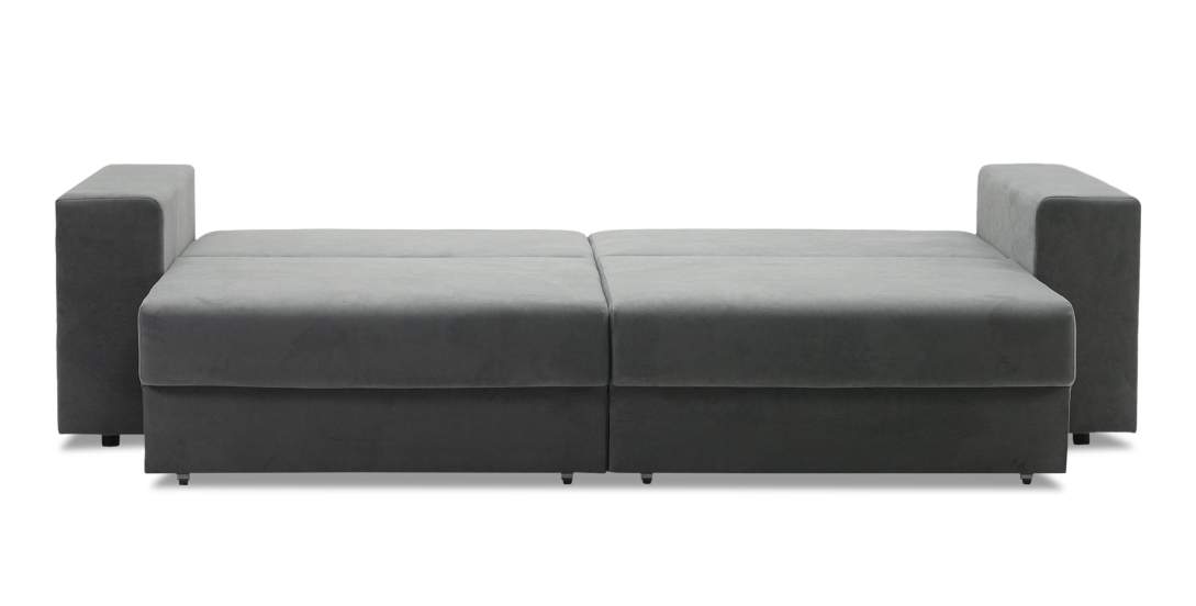 Прямой диван Майами Серый велюр 