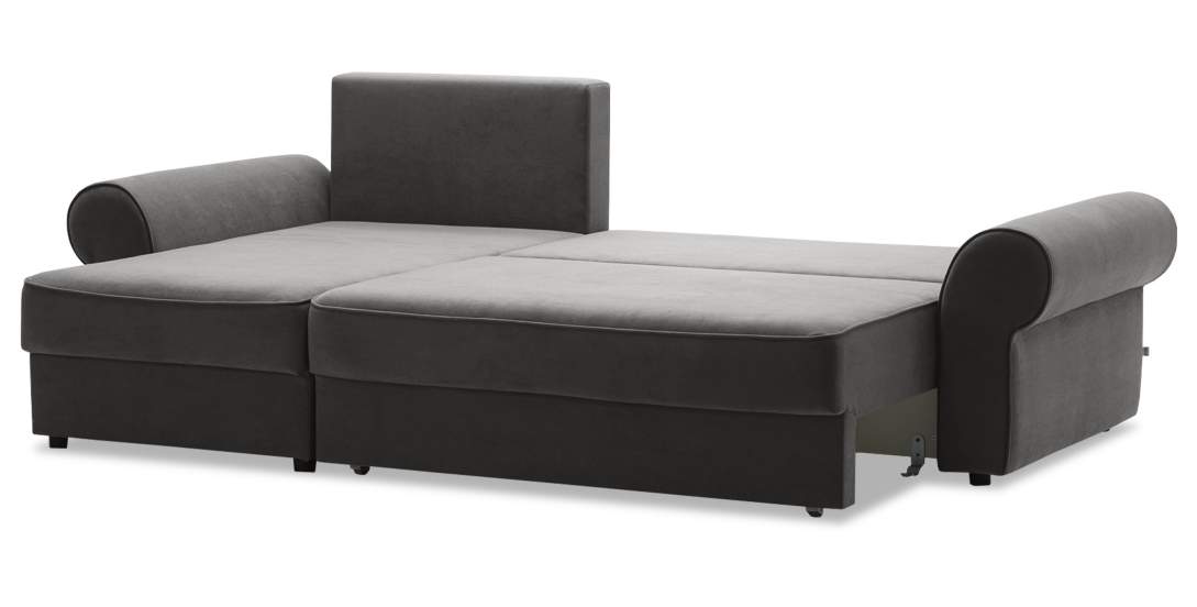 Угловой диван Тьерри Антрацитовый велюр 