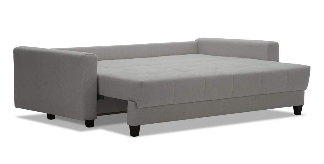 Прямой диван Энтон Пепельный велюр