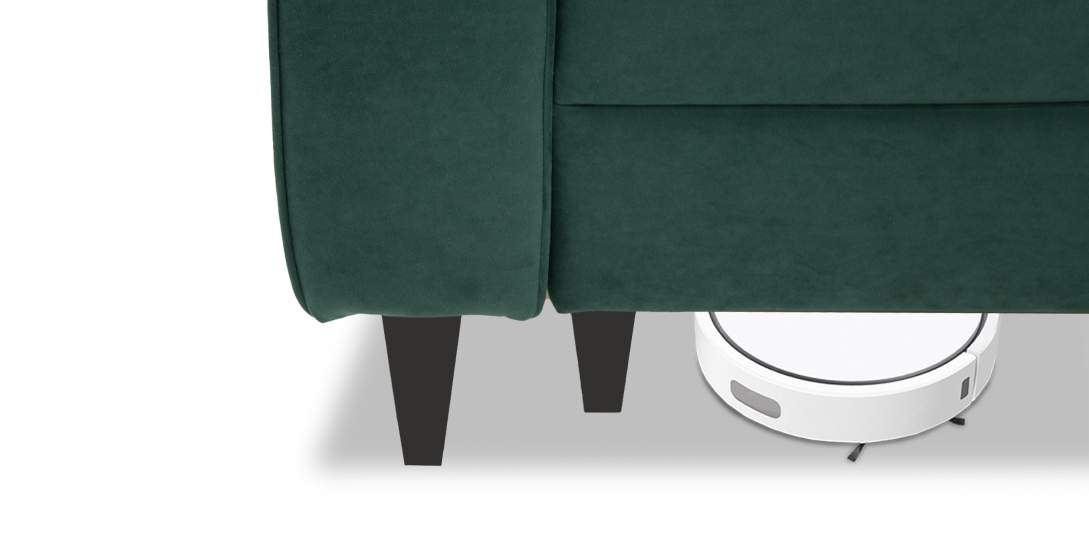 Прямой мини диван Гизела 140 изумрудный велюр