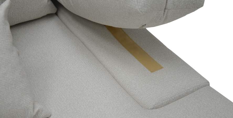 Угловой диван правый Трейд светло-бежевый велюр