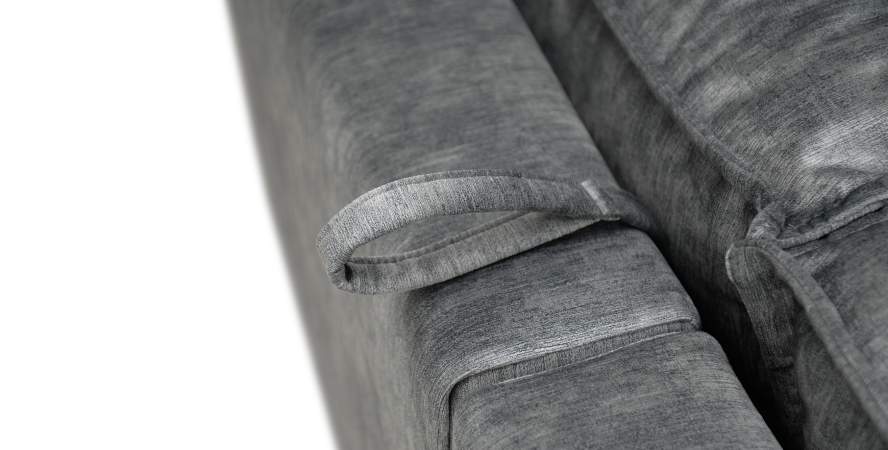 Угловой диван Фабио темно-серый велюр