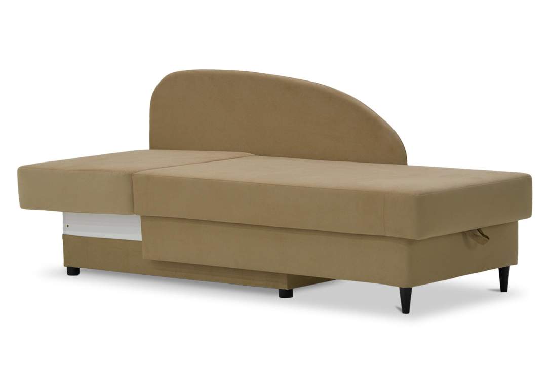 Угловая кушетка левая Иби бежевый велюр