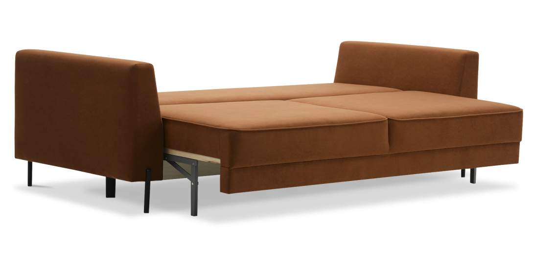 Прямой диван Энгри Терракотовый велюр