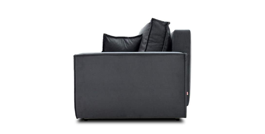 Прямой диван Фабио антрацитовый велюр 