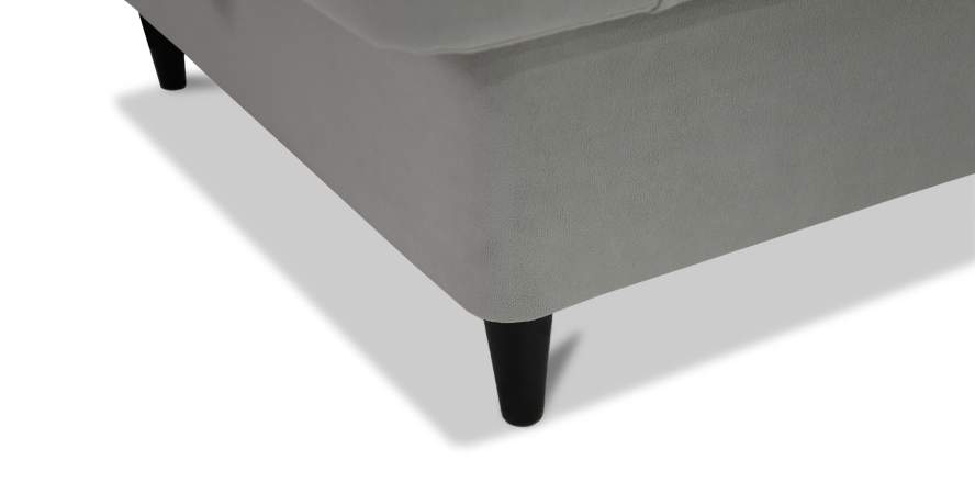 Угловая кушетка правая Иби светло-серый велюр