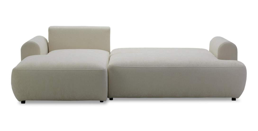 Угловой диван левый Кьянти Молочный шенилл