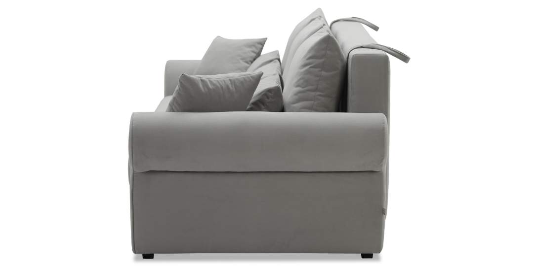 Прямой диван Тьерри Серебристый велюр 