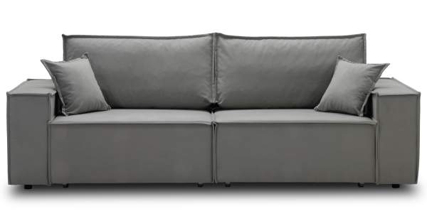 Прямой диван Фабио Дымчатый серый велюр Уцененный