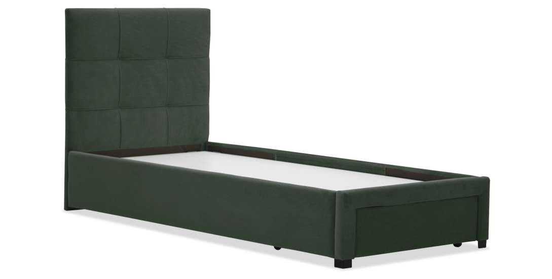 Односпальная кровать Борба 90 зеленый велюр