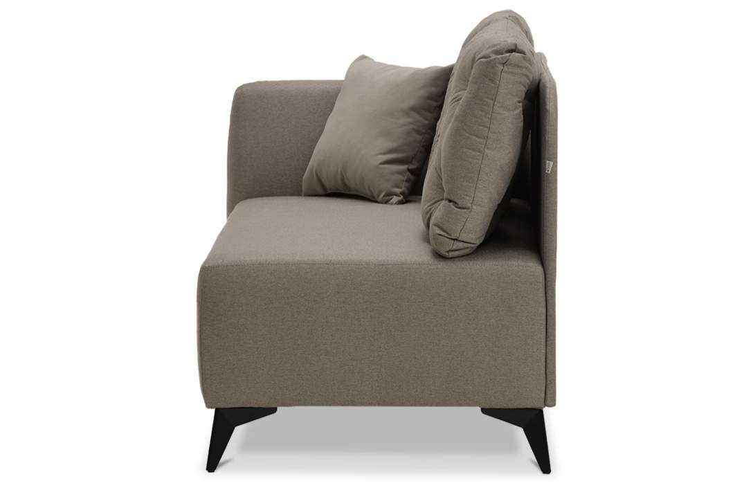 Угловая кушетка Тиволи 120 коричневая рогожка