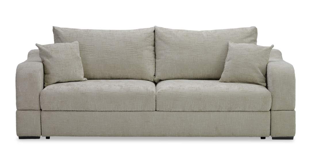 Прямой диван Фоджа бежевый шенилл