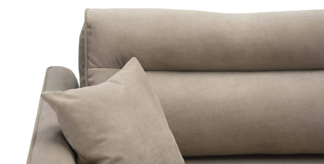 Прямой диван Авилла Светло-коричневый велюр