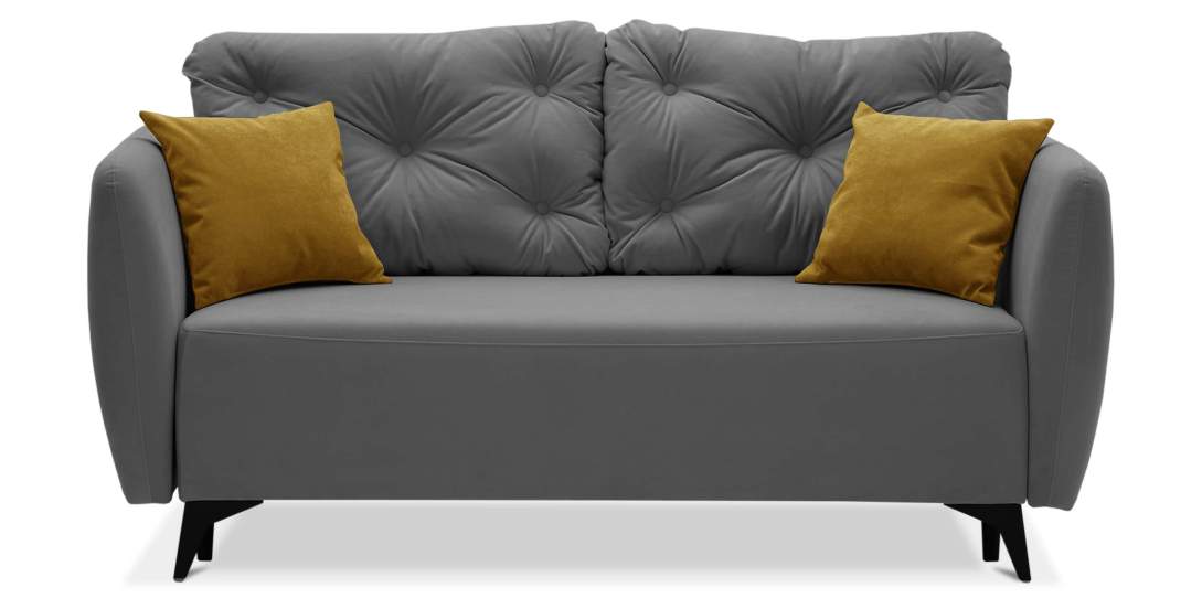 Прямой мини диван Тиволи 120 Серый велюр 