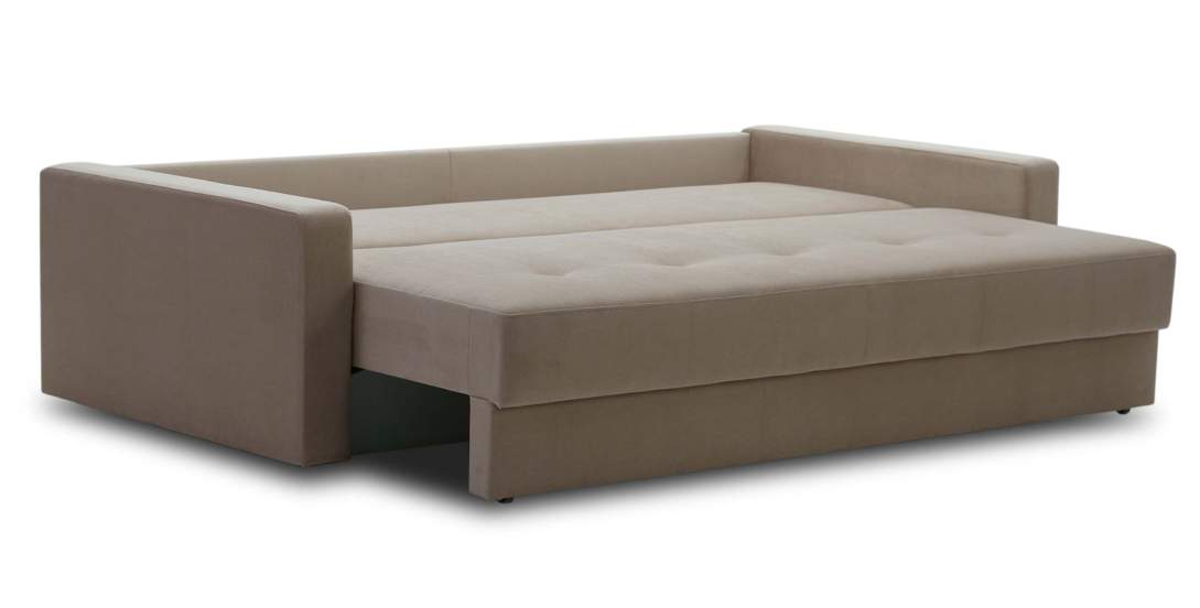 Прямой диван Сити коричневый велюр 