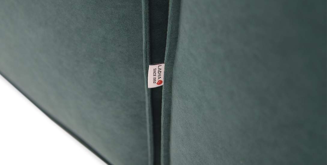 Угловой диван левый Рейф Изумрудный велюр