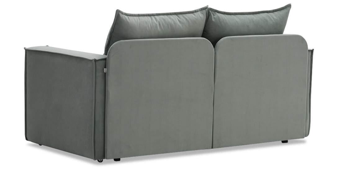 Прямой мини диван Бохо Бирюзовый велюр 