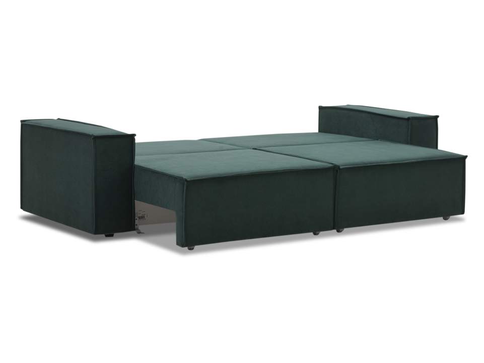 Прямой диван Фабио изумрудный велюр 
