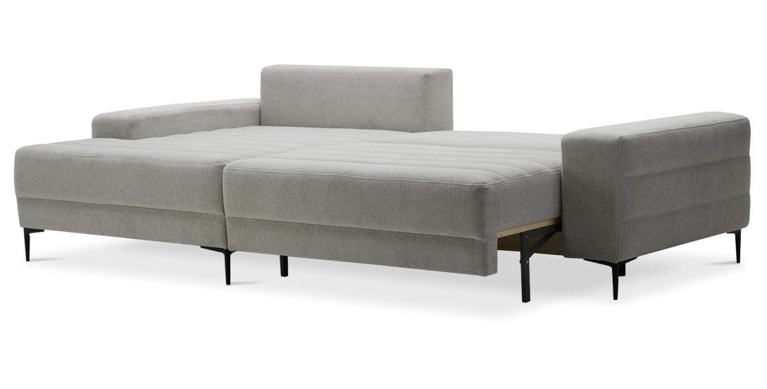 Угловой диван левый Белес Cеребристый велюр