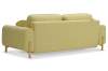 Прямой диван Тельда лимонный велюр