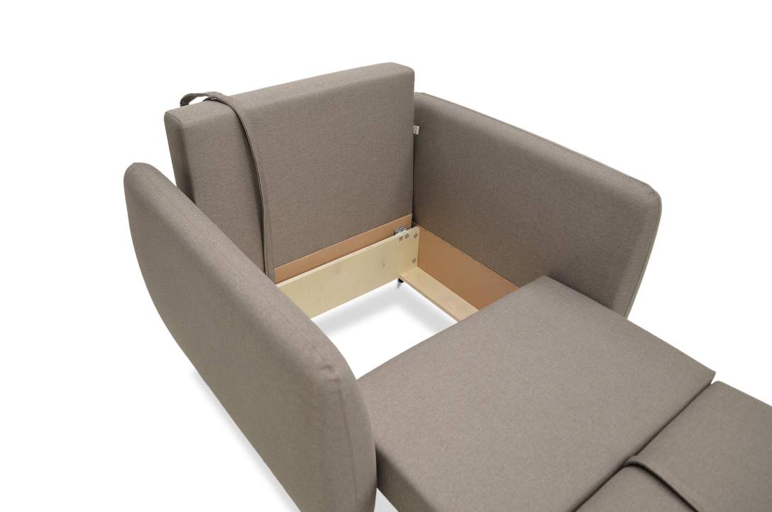 Раскладное кресло Тиволи коричневая рогожка